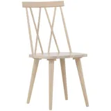 Livetastic Stuhl-Set, Weiß, Holz, Kautschukholz, massiv, zylindrisch, 43x88x50 cm, Stühle