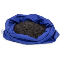 AFH Sensorik Glas Beans mit Cotton Bag zur Wärmeanwendung und Kälteanwendung | Fingertraining und Handtraining (5 kg klein, schwarz) | Alternative zu Raps