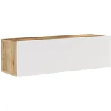 [en.casa] Lapinlahti TV-Lowboard 100 x 29,5 x 31,5 cm Eiche rustikal/Weiß Spanplatte