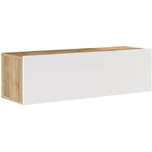 [en.casa] Lapinlahti TV-Lowboard 100 x 29,5 x 31,5 cm Eiche rustikal/Weiß Spanplatte