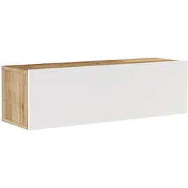 [en.casa] Lapinlahti TV-Lowboard 100 x 29,5 x 31,5 cm Eiche rustikal/Weiß Spanplatte