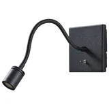 LINDBY Wandleuchte, Wandlampe Innen Mayar (Modern) in Schwarz aus Metall Für Schlafzimmer Von