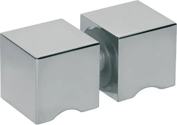 KL megla Duschtürknopf DTKL 20, beidseitig, 30 x 30 x 30 mm, Messing verchromt p...