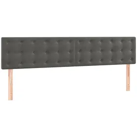 vidaXL Boxspringbett 200 x 200 cm Dunkelgrau