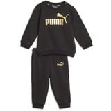 Puma Unisex Kinder Minicats Ess+ Crew Jogger Fl Trainingsanzug, Puma Schwarz, 68 EU