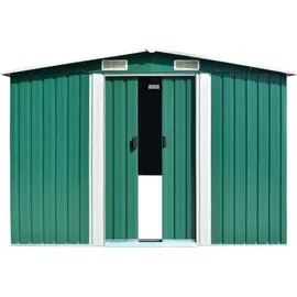 vidaXL Geräteschuppen 2,85 x 2,46 m grün