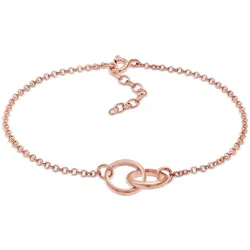 Elli Armkette »Armband Kreise Ringe Verbunden Basic 925 Silber« Elli Rosegold 160