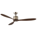 CasaFan Aeroplan Eco BN-NB 132 cm Deckenventilator chrom/nussbaum inkl. Fernbedienung