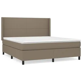 vidaXL Boxspringbett 180 x 200 cm Taupe