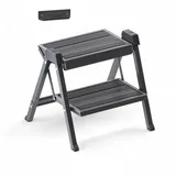 Hailo Klappleiter 4410101 Stepfix 2stufig Trittleiter mit Wandhaken
