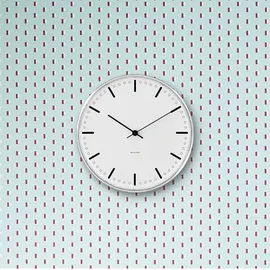 Arne Jacobsen Clocks City Hall 21,0 cm 5520 weiss/schwarz