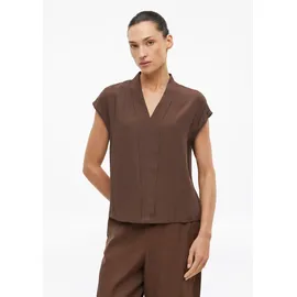 s.Oliver Blusentop Ärmellose Viskose-Bluse mit V-Ausschnitt Braun S