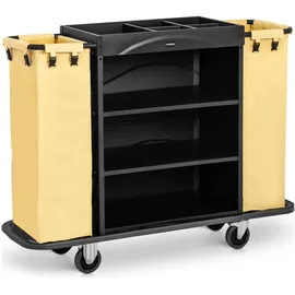 Uniprodo Reinigungswagen 150 kg Schwarz 2 St.