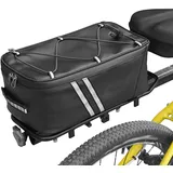 Pretfy Fahrrad-Kofferraumtasche, 7 l, Fahrrad-Hinterradtasche, wasserabweisende Fahrradgepäckträgertasche mit wasserdichter Regenhülle