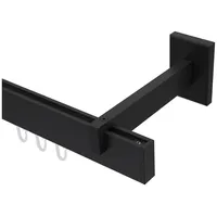 Interdeco GARDINENSTANGE INNENLAUF Smartline Paxo 480 cm (geteilt in 3 x 160 cm), 1-läufig, 14x35 mm Schwarz