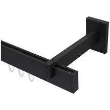 Interdeco GARDINENSTANGE INNENLAUF Smartline Paxo 480 cm (geteilt in 3 x 160 cm), 1-läufig, 14x35 mm Schwarz
