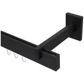 Interdeco GARDINENSTANGE INNENLAUF Smartline Paxo 480 cm (geteilt in 3 x 160 cm), 1-läufig, 14x35 mm Schwarz