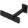 Interdeco GARDINENSTANGE INNENLAUF Smartline Paxo 480 cm (geteilt in 3 x 160 cm), 1-läufig, 14x35 mm Schwarz