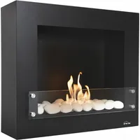 Pure 2 Improve - Wandmontierter Ethanol-Kamin aus lackiertem Stahl mit Wandgestaltung