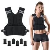 Vailge Verstellbare Gewichtsweste, 5kg -9kg, Weighted Vest für Männer und Frauen, Einstellbare Trainingsweste Fitnessweste zum Krafttraining, Jogging, Crossfit, Finess, Muskelaufbau, Calisthenics