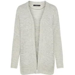 Vero Moda Damen Strickjacke VMNO NAME LS CARDIGAN Grau M