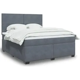 vidaXL Boxspringbett 180 x 200 cm Dunkelgrau