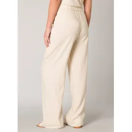 Base Level Leinenhose Yul lässig geschnitten beige 40
