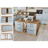 kochstation Kücheninsel KS-Lana 153 x 100 x 86 cm Blau
