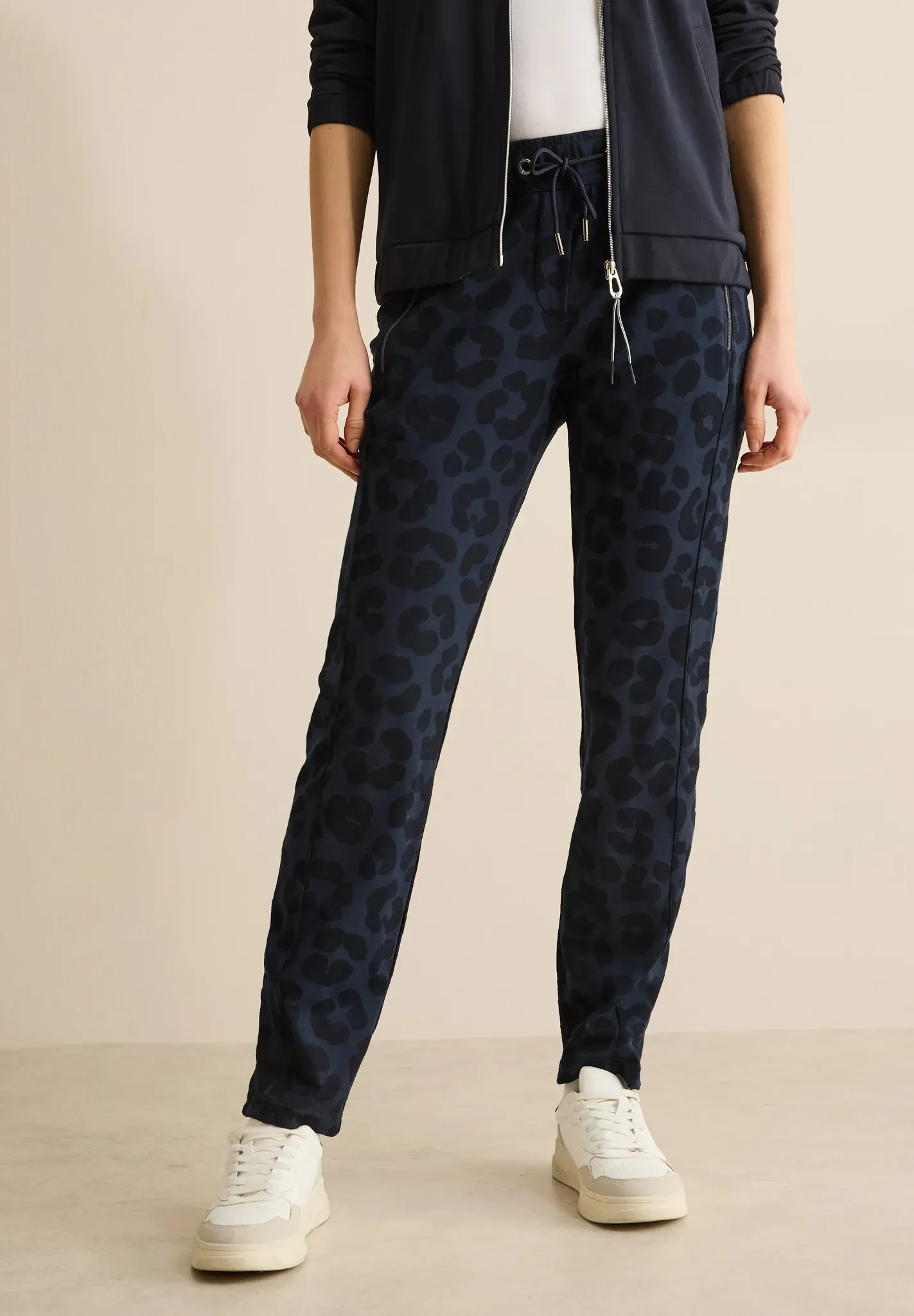 Stoffhose CECIL, Mädchen, Gr. XL, Länge 30, blau (universal blau), Stoff, 50% Polyester, 50% Viskose, normal lang, Hosen Stoffhose, mit seitlichem Reißverschluss