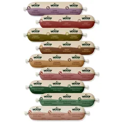 WOOOF Frischfleischwurstpaket | 7,8 kg | Hundewurst | natürlich, ohne Aromen, Duft- und Farbstoffe