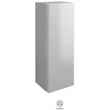 burgbad Iveo Halbhoherschrank, 1 Tür Anschlag links, 1 Innenschublade, Breite 350mm, UHHY035LF2834G0198, Farbe: Eiche Dekor Flanelle / Eiche Dekor Flanelle, vertikale Griffleiste Goldfarbig G0198