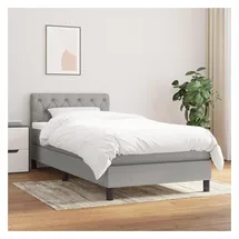 vidaXL Boxspringbett 100 x 200 cm Hellgrau