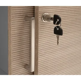 MÖBELPARTNER Metz Aktenschrank 80,1 x 38,2 x 113,4 cm silber