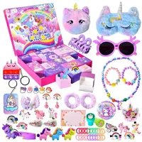 LuxusKollektion Schmuck-Adventskalender Adventskalender 2025 Einhorn Mädchen 24 Überraschungen Schmuck