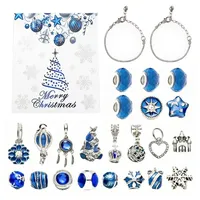 CLTYQ Schmuck-Adventskalender Adventskalender 2025 für Kinder und Mädchen Weihnachtskalender, 24 Tage Kleine Geschenke für die Befüllung des Adventskalenders blau