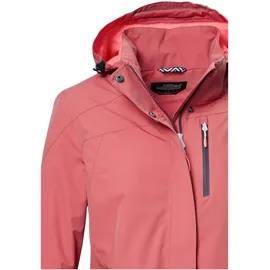 KILLTEC Damen Funktionsjacke wasserdicht/Outdoorjacke mit abzippbarer Kapuze KOS 28 WMN JCKT, hell sienna rot 46 in