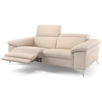 Sofanella 2-Sitzer Leder Stella, Relaxsofa, Designsofa, Designer Couch, Italienisches Sofa, 2er Sofa beige