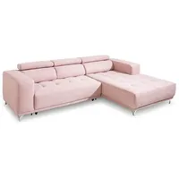 SOMETA Ecksofa Cancun Stoff Rosa Rose