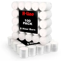 Qualität Weiß Teelicht Kerzen Teelichter 8Stunden Brenndauer. - Weiß