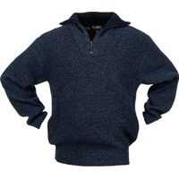 Scheibler Pullover Gr.XL schwarz/blau-meliert