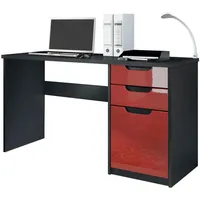 Vladon Schreibtisch Bordeaux, 129x76x60 cm, Arbeitszimmer, Schreibtische, Bürotische