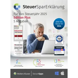 wolters kluwer steuertipps SteuerSparErklärung Plus 2025 ESD DE PC/MAC