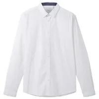 Tom Tailor 1037435 Stretch Poplin Langarmhemd White L