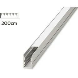 LED Aufbau U-Profil eloxiert 10 x 15mm opal 200cm