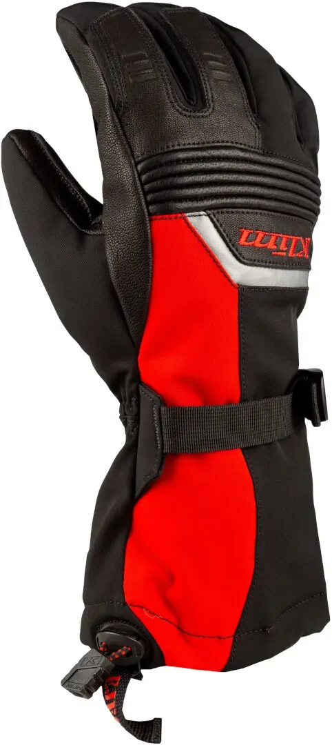 Klim Fusion Snowmobil Handschuhe, schwarz-rot, Größe 3XL für Männer