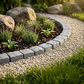 GARDENIX Rasenkante 180 x 10 x 10 cm grau