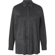 s.Oliver Longbluse in Veloursleder-Optik - grau - 32