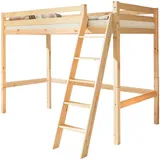 TICAA Hochbett Matthias 90 x 200 cm Kiefer massiv natur