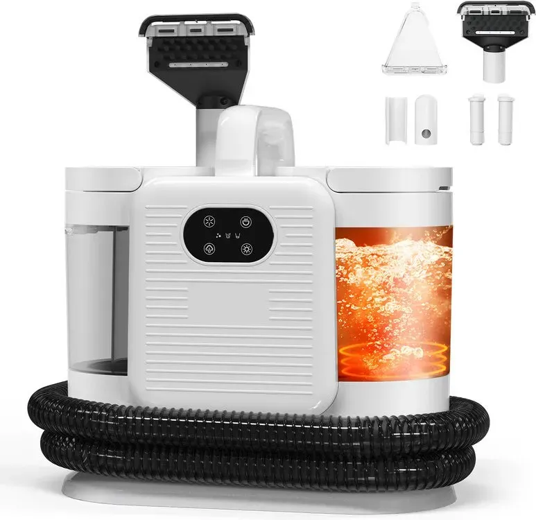OMESER C988 Dampfreiniger für Teppiche, Sofas, Autositze, Betten und Stühle mit starker Saugkraft