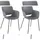 CLP Alpena Gartenstuhl 58 x 58 x 80 cm grau 2 St.